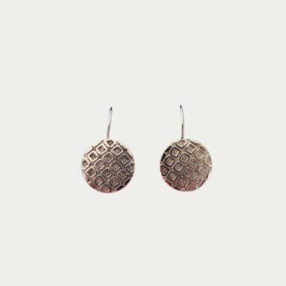 boucles d'oreilles argentées