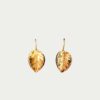boucles d'oreilles feuilles d'or