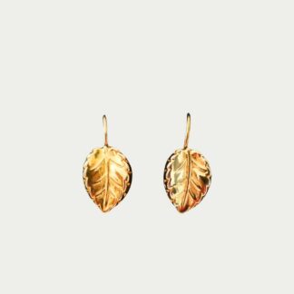 boucles d'oreilles feuilles d'or