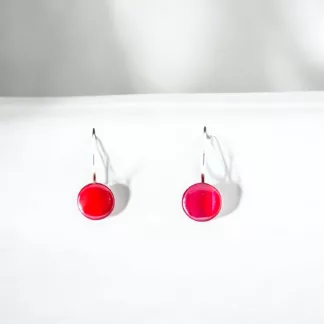 boucles d'oreilles en nacre rose