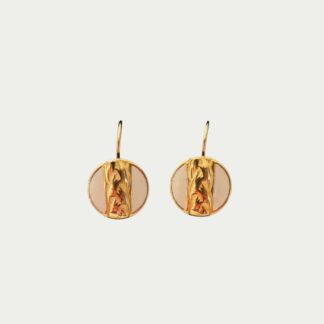 boucles d'oreilles tresse d'or