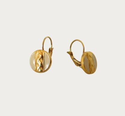 boucles d'oreilles tresses d'or
