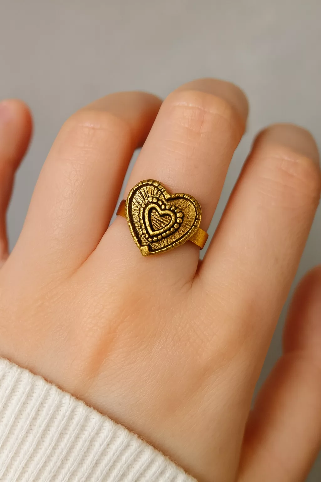 bague double coeur