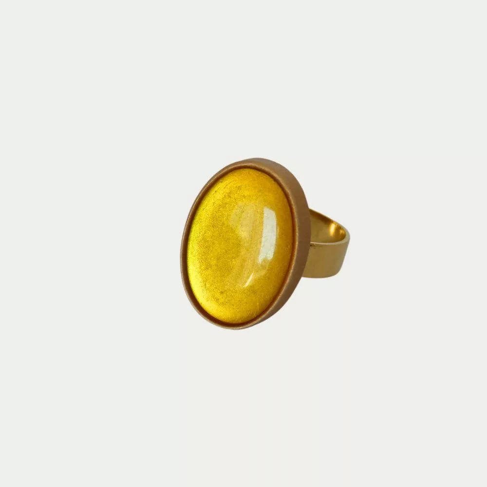 bague bouton d'or