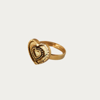 bague double cœur