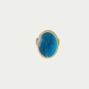 bague bleue ovale