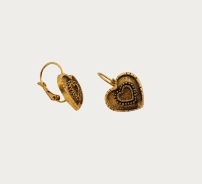 boucles d'oreilles double cœur
