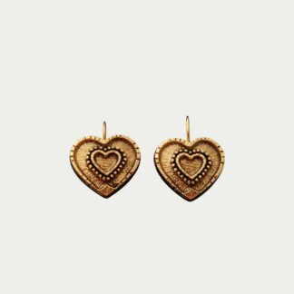 boucles d'oreilles double cœur