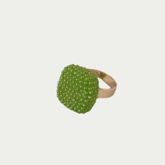 bague verte carrée