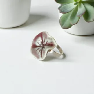 bague fleur d'émail