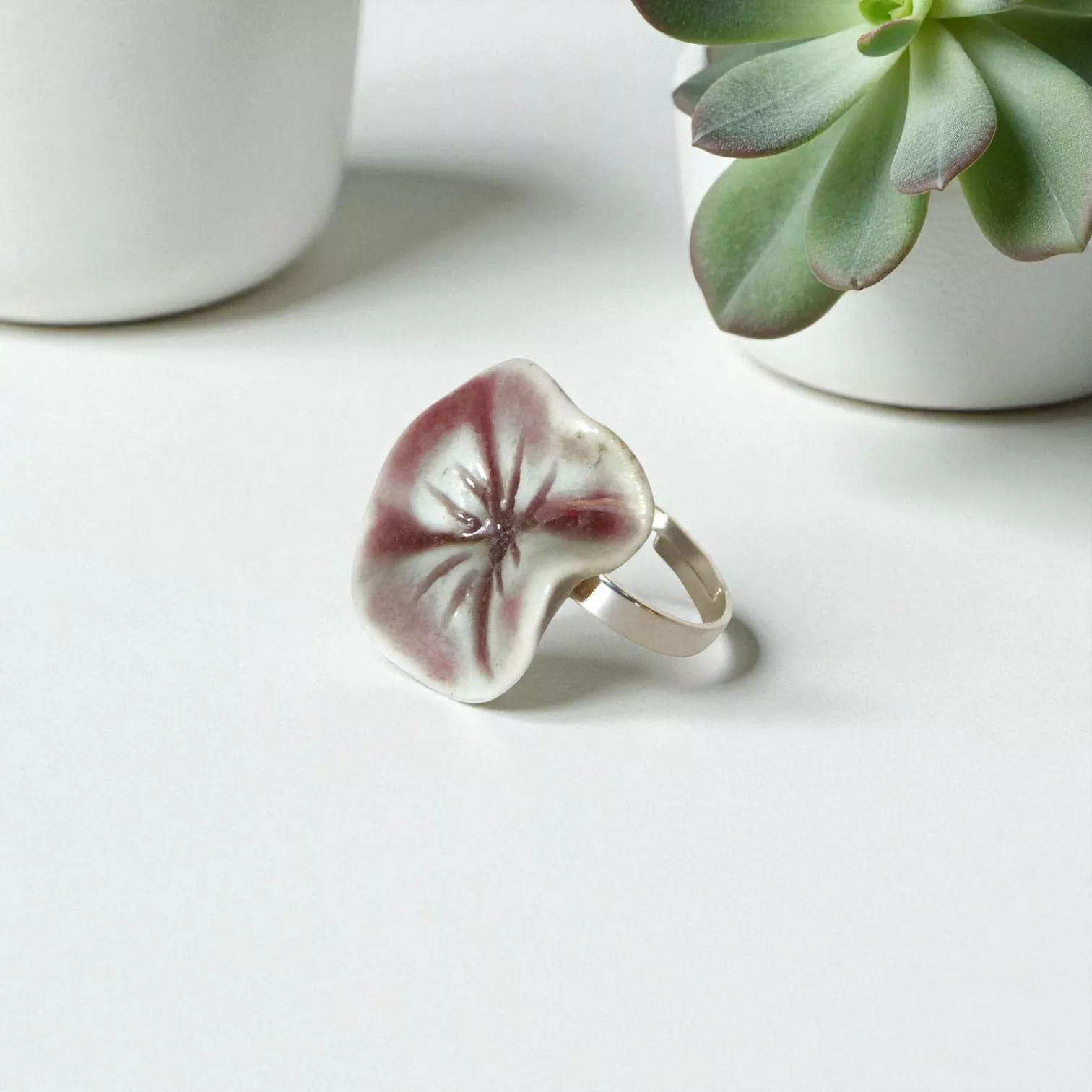 bague fleur d'émail