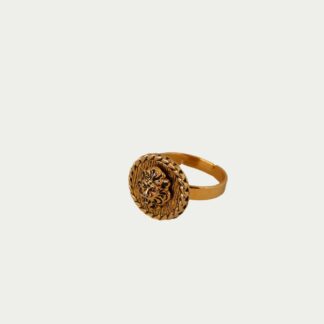 bague avec tête de lion