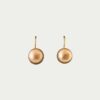 boucles d'oreilles demi-sphères dorées