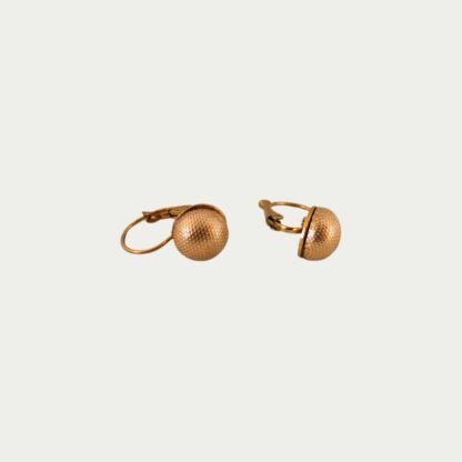 boucles d'oreilles demi-sphères dorées