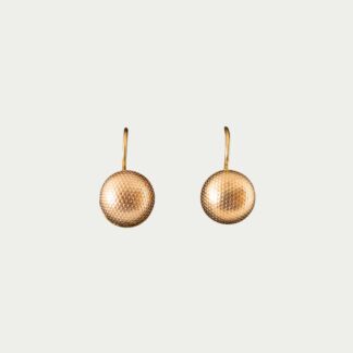 boucles d'oreilles demi-sphères dorées