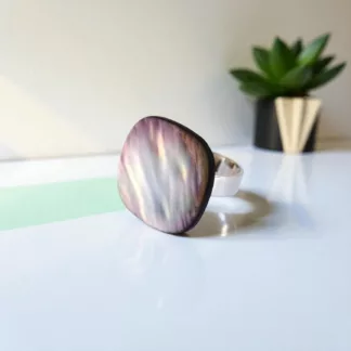 bague carré de nacre