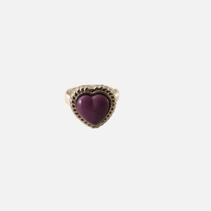 bague cœur violet
