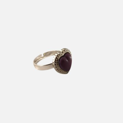 bague cœur violet