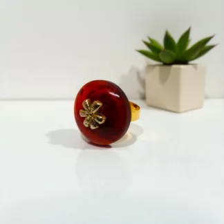 Bague fleur de feu