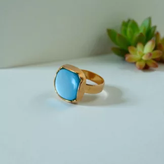 bague bleu lagon