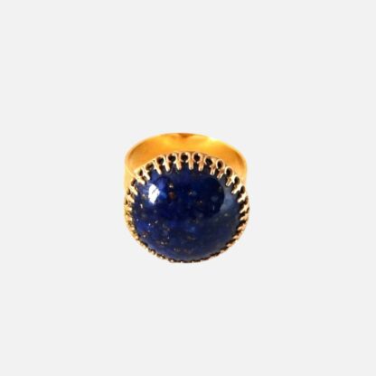 bague bleue et dorée
