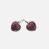 boucles d'oreille cœurs violets