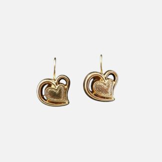 boucles d'oreilles cœurs dorés