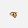 bague cœur doré