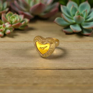 bague montre en coeur