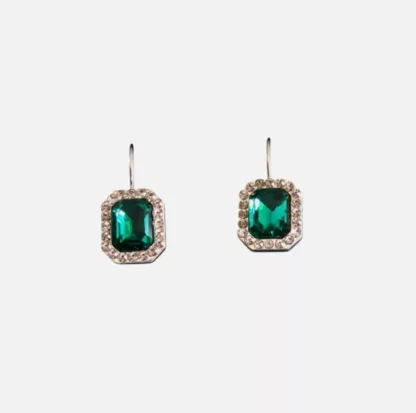 Boucles d'oreilles Vert Emeraude