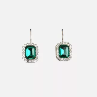 boucles d'oreilles vert émeraude