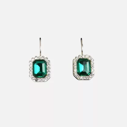 boucles d'oreilles vert émeraude