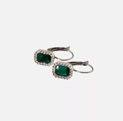 boucles d'oreilles vert émeraude