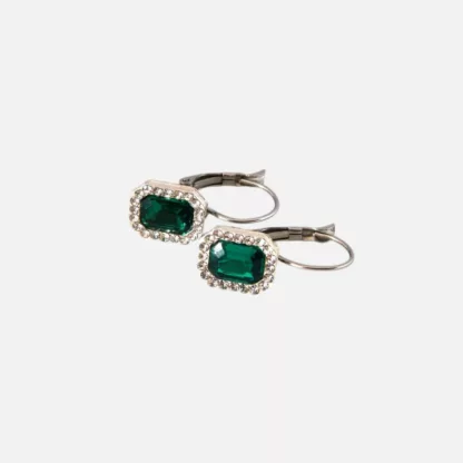 boucles d'oreilles vert émeraude
