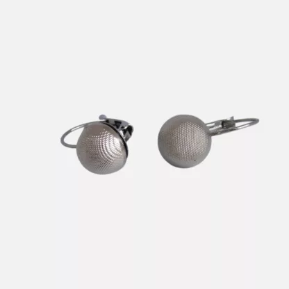 boucles d'oreilles boules argentées