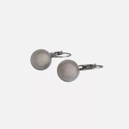 boucles d'oreilles boules argentées
