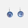 boucles d'oreille bleu nacré