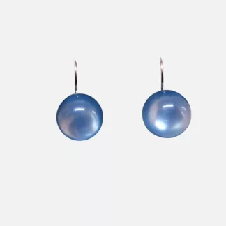 boucles d'oreille bleu nacré