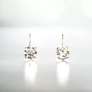 boucles d'oreilles strass tranparents
