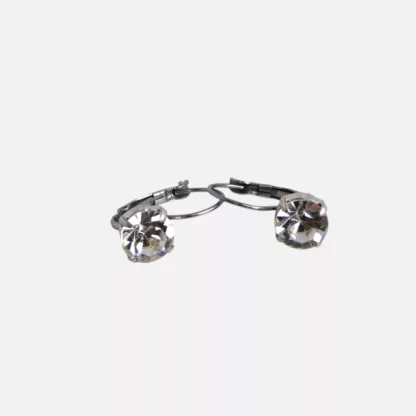 boucles d'oreilles strass transparent