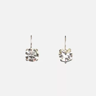 boucles d'oreilles strass transparent