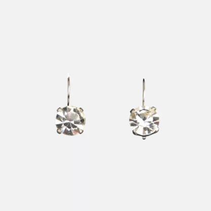 boucles d'oreilles strass transparent