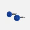 boucles d'oreilles bleues en verre