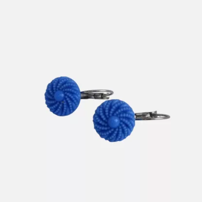 boucles d'oreilles bleues en verre