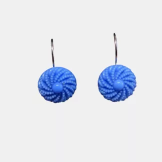 boucles-oreilles-bleues en verre