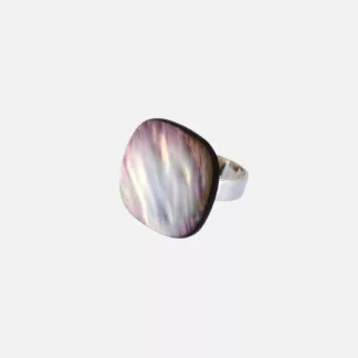 bague carrée en nacre