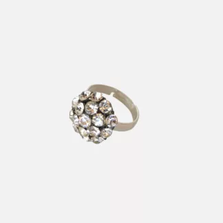 bague arrondie avec strass