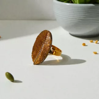 bague feuille d'automne