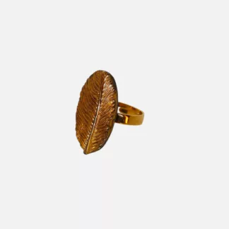 bague en forme de feuille