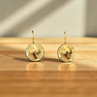 boucles d'oreilles fil d'or